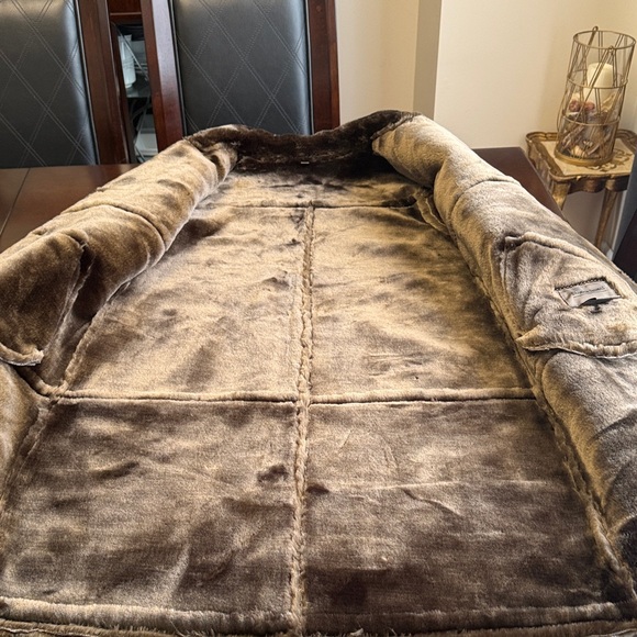 Brandon Thomas Dark Brown Teddy Jacket - Picture 8 of 11